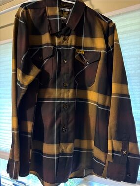 DIXXON -A Day to Remember - XL - Black & Mustard Plaid Work Shirt